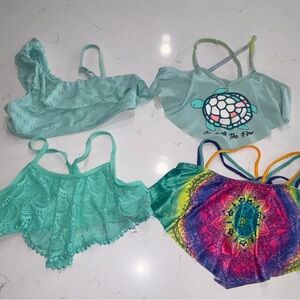 Colorful Swim Tops Set